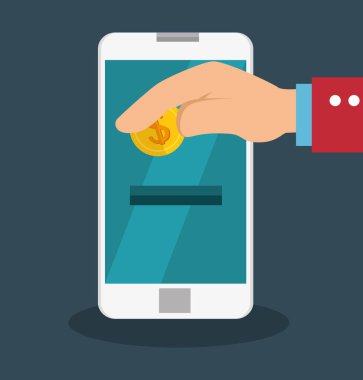 elektronik ticaret iş simgesi