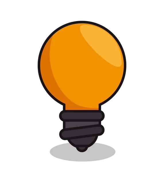 Bombilla iluminación educación icono — Vector de stock