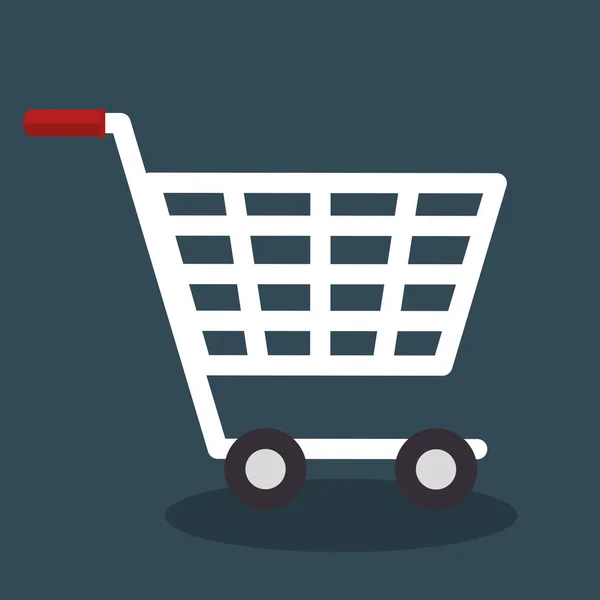 Winkelwagen winkelen geïsoleerde pictogram — Stockvector