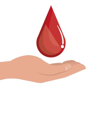 kan damlası ile insan eller