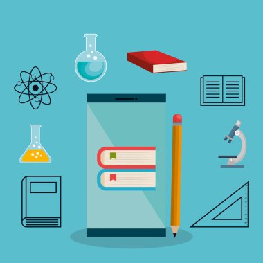 Eğitim düz Icons set