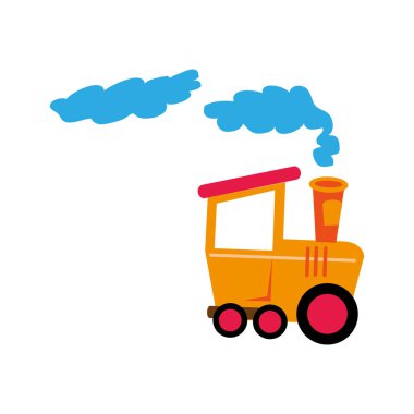 şirin tren izole simgesi