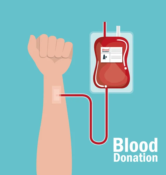 Ícone médico doação de sangue — Vetor de Stock