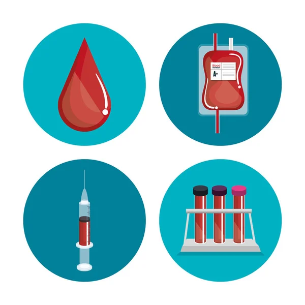 Don de sang icône médicale — Image vectorielle