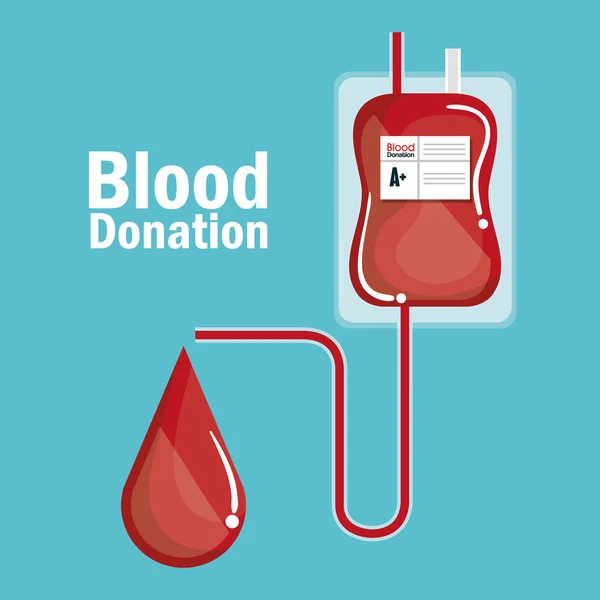 Donación de sangre icono médico — Vector de stock