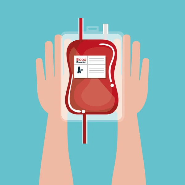 Bloed donatie medische pictogram — Stockvector