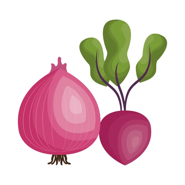 Légumes frais et sains — Image vectorielle