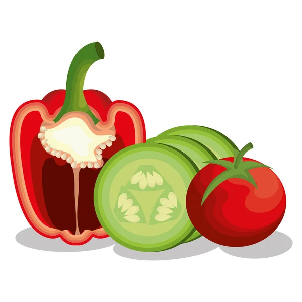 Légumes frais et sains — Image vectorielle