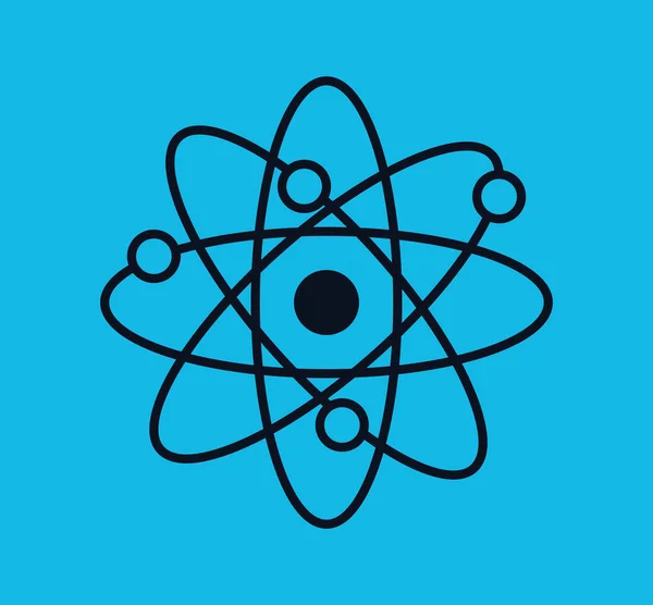 Atome molécule icône isolée — Image vectorielle
