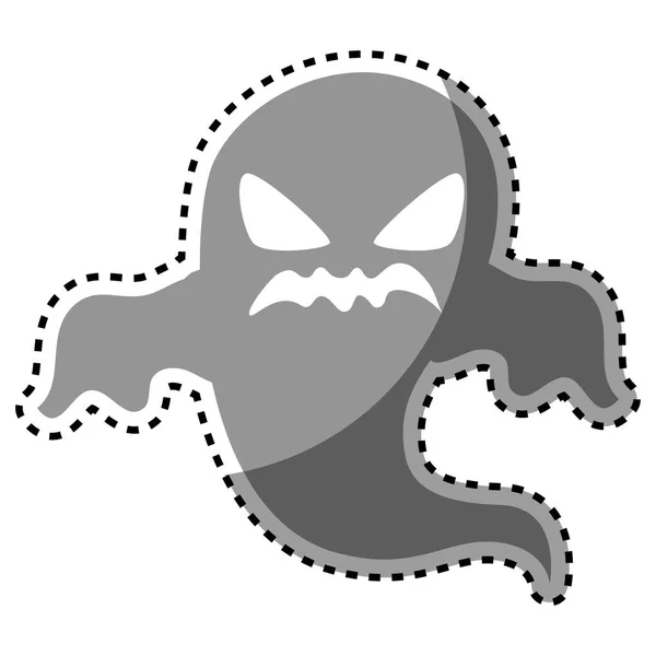 Halloween fantôme icône isolée — Image vectorielle