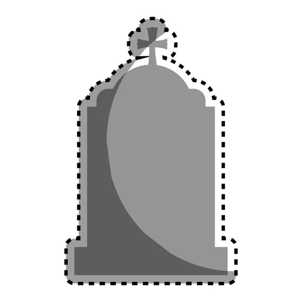 Halloween Tumba del icono del cementerio — Archivo Imágenes Vectoriales
