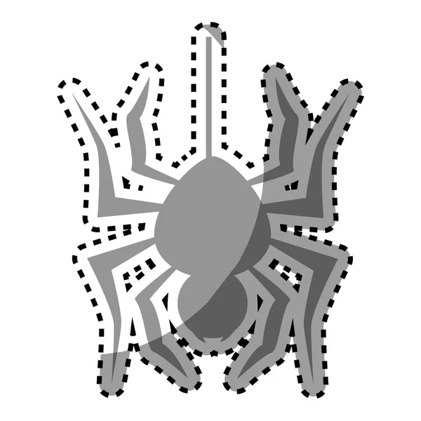 Spider halloween kaart pictogram — Stockvector