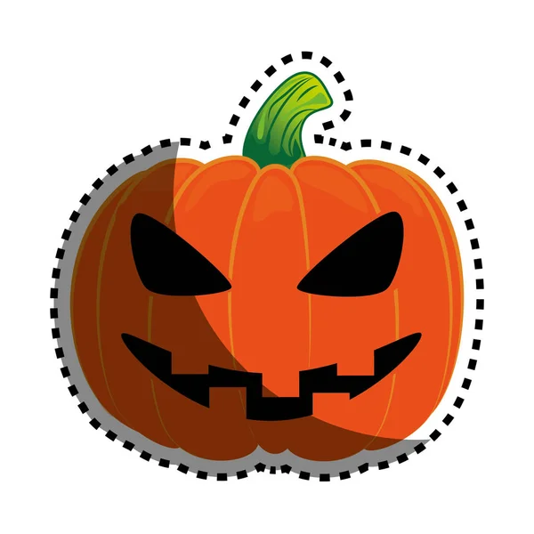 Halloween pumpkin card icon — Stock Vector