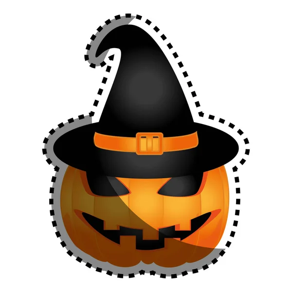 Tarjeta de calabaza de Halloween icono — Vector de stock