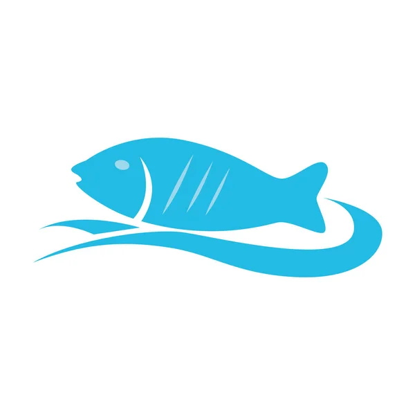 Deniz balık amblemi simgesi — Stok Vektör