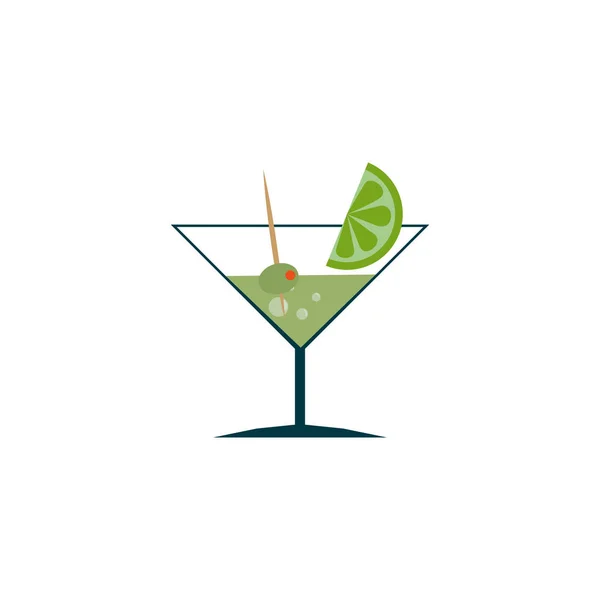 Margarita-Cocktail isolierte Ikone — Stockvektor