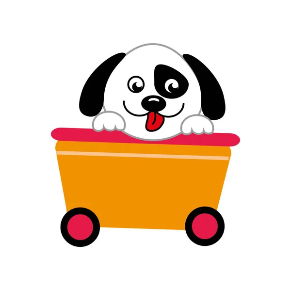 Carino cane isolato icona — Vettoriale Stock