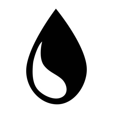 yağ damla izole simgesi
