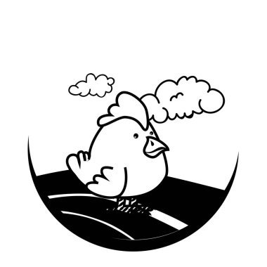 tavuk çiftliği izole simgesi