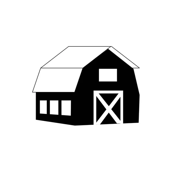 Stabil bygning gård ikon – Stock-vektor