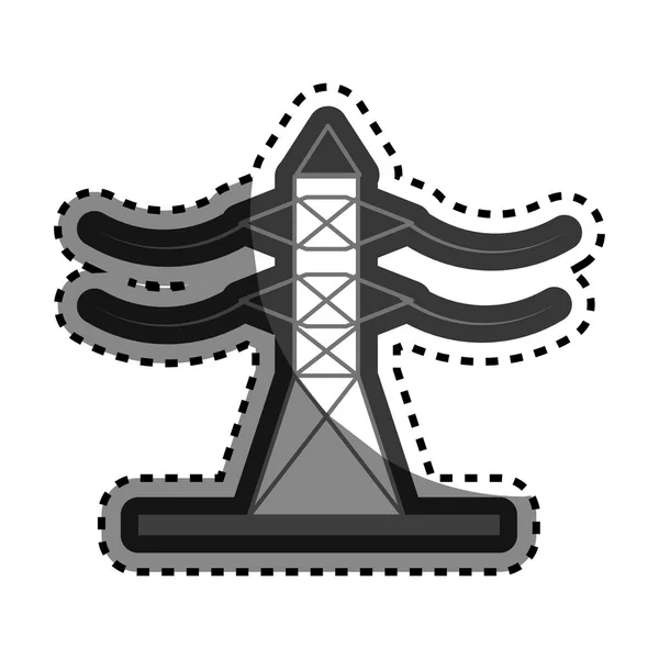Energie toren geïsoleerde pictogram — Stockvector
