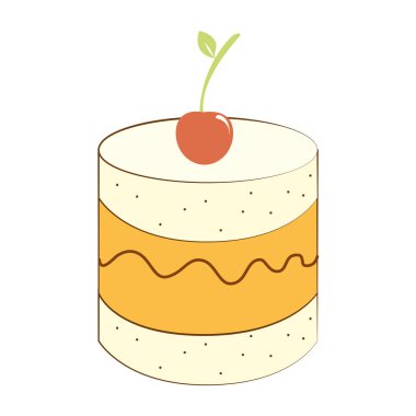 lezzetli pasta tatlı simgesi