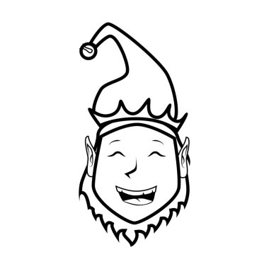 mutlu neşeli Noel elf dekorasyon kartı