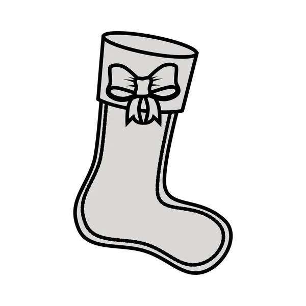 Feliz feliz feliz tarjeta de calcetín de Navidad — Vector de stock