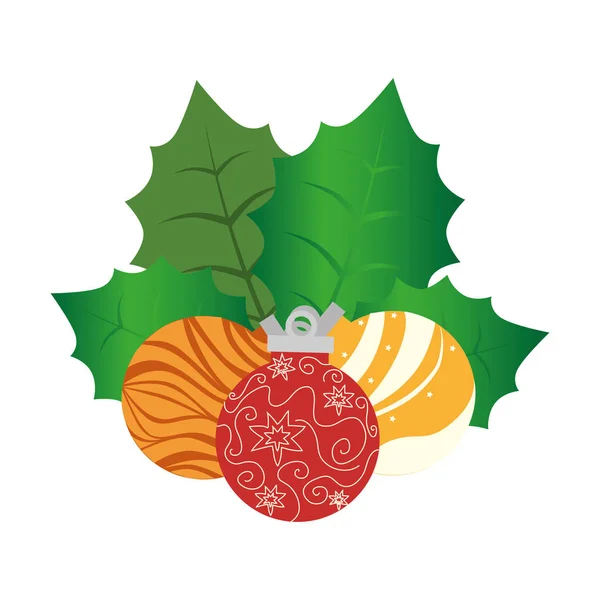 Joyeuse carte de décoration florale de Noël — Image vectorielle