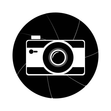 obturator şekil siluet kamera ile dairesel kenarlık