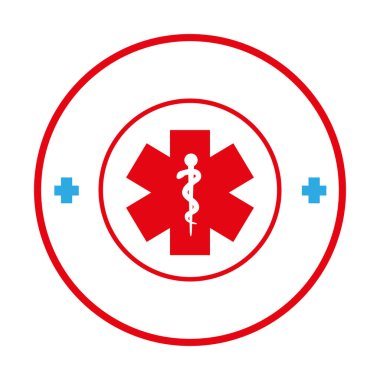 sağlık sembol ile dairesel sınırı geçmek