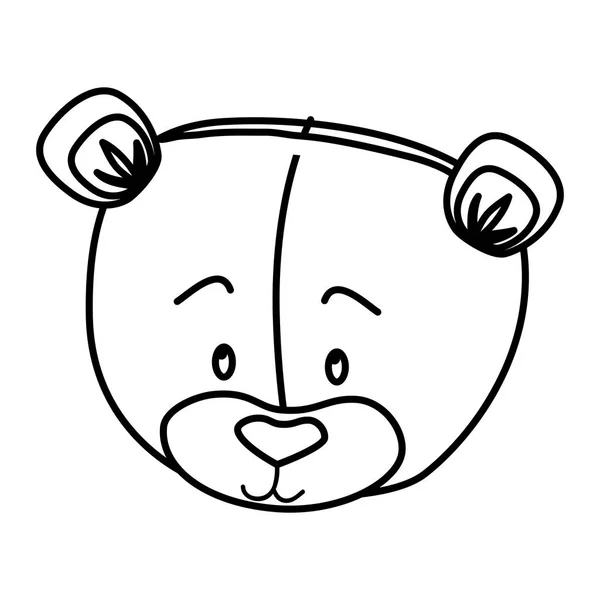 Sevimli ayı teddy simgesi — Stok Vektör