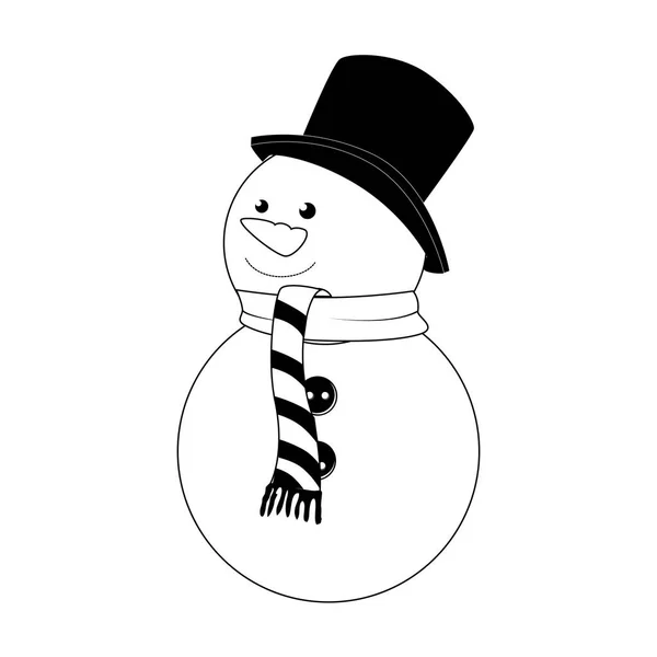 Frohe Weihnachten Schneemannkarte — Stockvektor