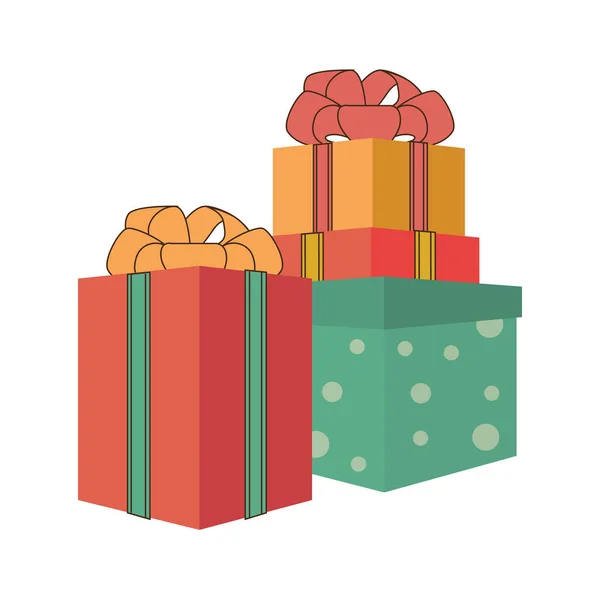 Giftbox present isolated icon — Stock Vector