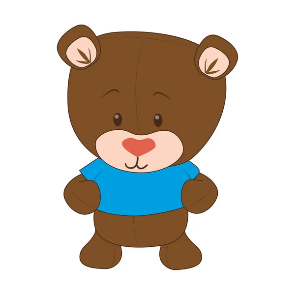 Lindo oso teddy icono — Archivo Imágenes Vectoriales