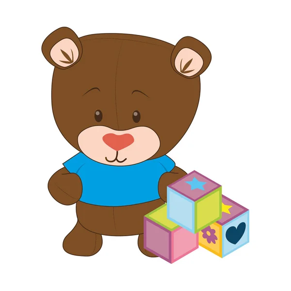 Χαριτωμένο αρκουδάκι teddy εικονίδιο — Διανυσματικό Αρχείο