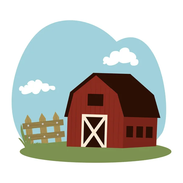 Edifício estável ícone fazenda — Vetor de Stock