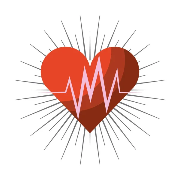 Kardiyo kalp simgesi — Stok Vektör