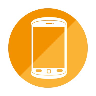 düğmeleri ile cep telefonu ile yuvarlak çerçeve