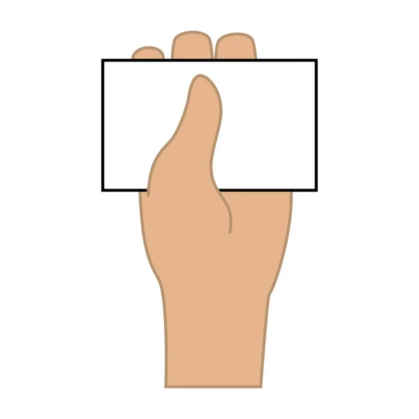 Ruka držící prázdné dopisní papír — Stockový vektor