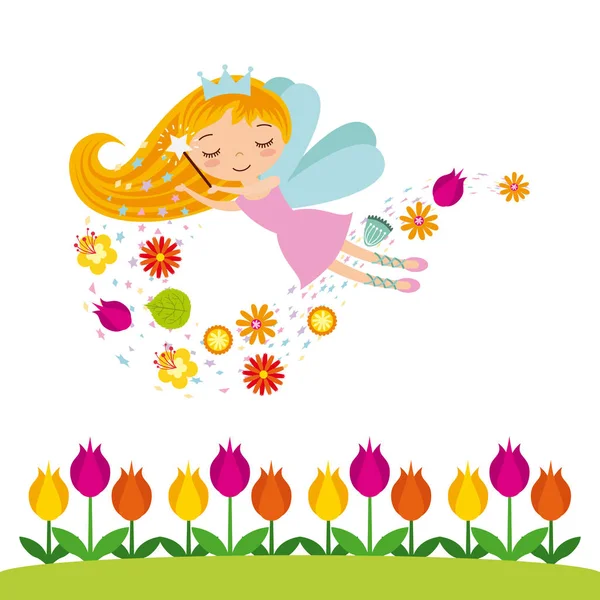 Fairy meisje pictogram — Stockvector