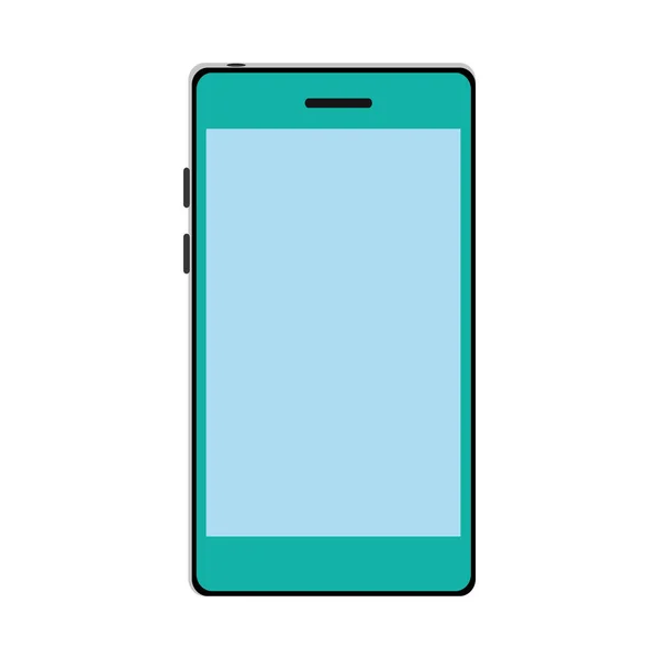 Barva silueta s moderní mobil — Stockový vektor