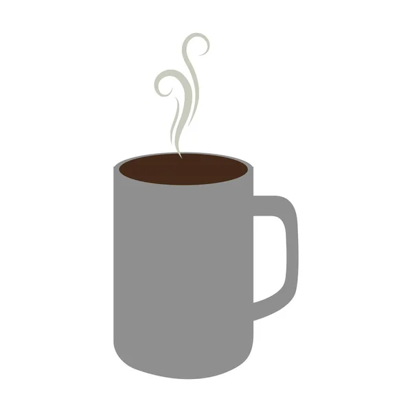 Stor mugg i porslin med kaffe — Stock vektor