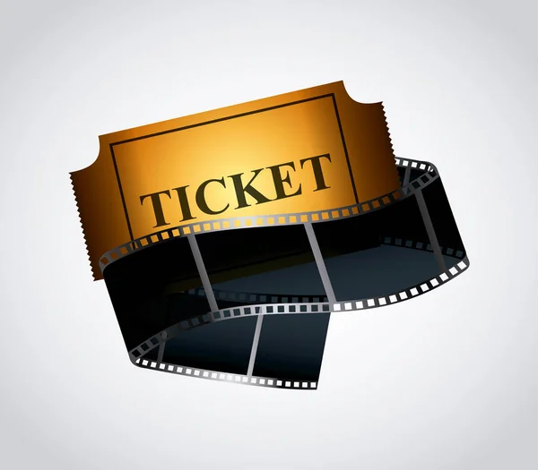 Иконка билета в кино — стоковый вектор