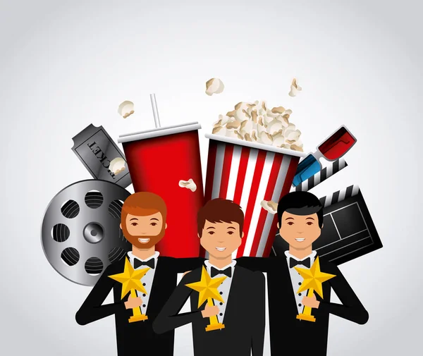 Cinema and movie design — Stock Vector