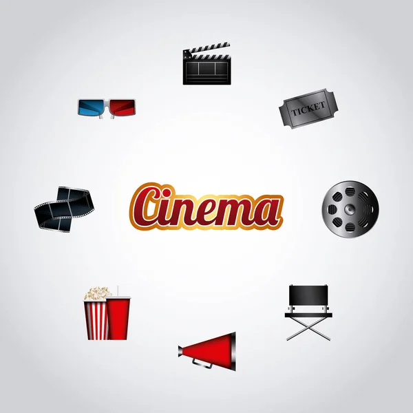 Cinema and movie design — Stock Vector