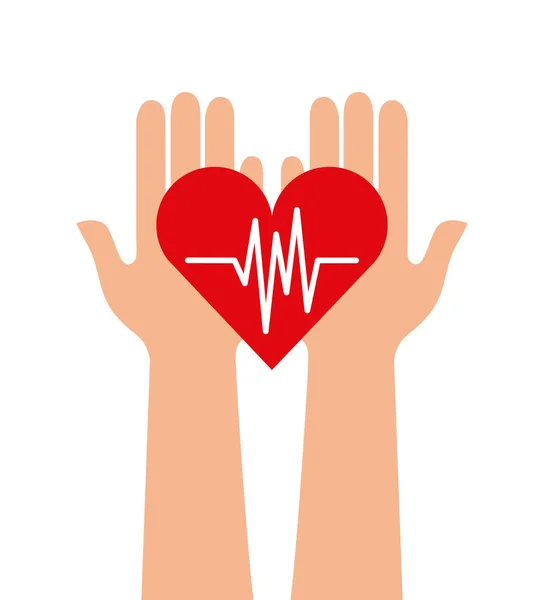 Ikona serca cardio — Wektor stockowy