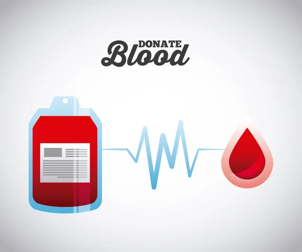 Doneren van bloed ontwerp — Stockvector