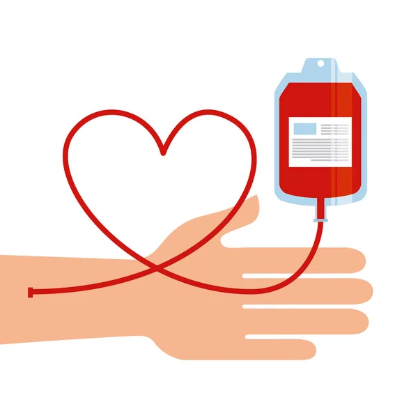 Donatie bloed ontwerp — Stockvector