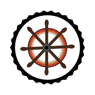 renkli tekne dümen ile damga sınır